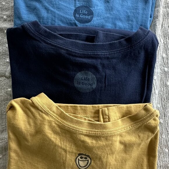 LOT of LIFE IS GOOD Short Sleeve T-shirts Qty 3 Size Large - Picture 11 of 11